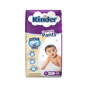 Kinder Comfy fit Pants Large (8-15kg) 34pc