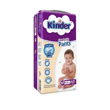 Kinder Comfy fit Pants Medium (6-12kg)40pc