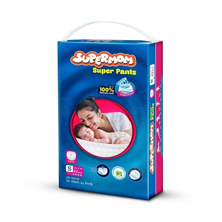 Supermom Super Pants Diaper S (0- 8 kg)42pcs