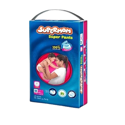 Supermom Super Pants Diaper M (6- 12kg)40pcs
